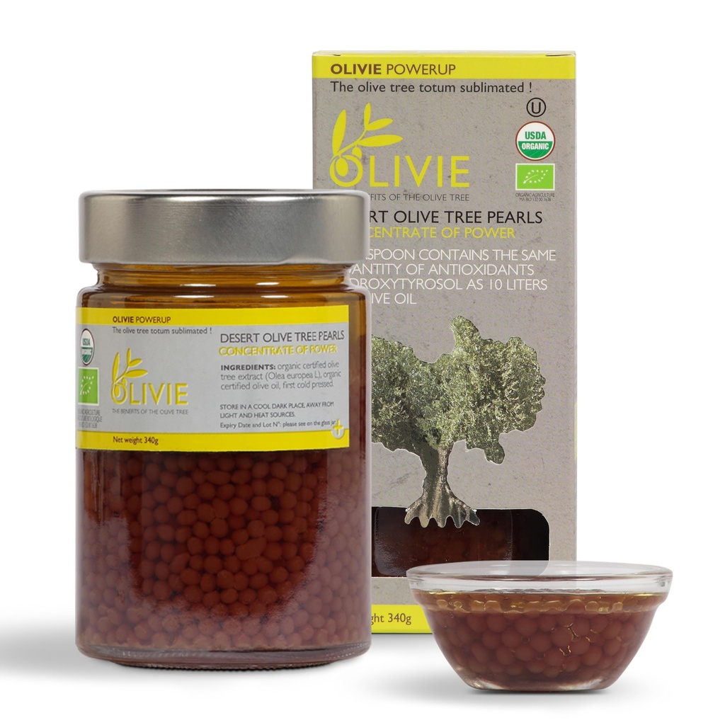 Organik Zeytin Broşürü Capsules, PowerUp Pearls tarafından OLIVIE, Antioksi Polifenler Supplement, Zeytinyağı Skin için Scrub, Immune Support, 340g