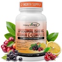 Liposomal Vitamin C ile çinko Capsules - Vit C Organik Yaşlılar, Amla, Camu Camu Camu-a C High Abors, Anti Aging, Immune Support,1500 mg/Serving 3 Moon Supply Gluten Free NON GMO Veggie Caps