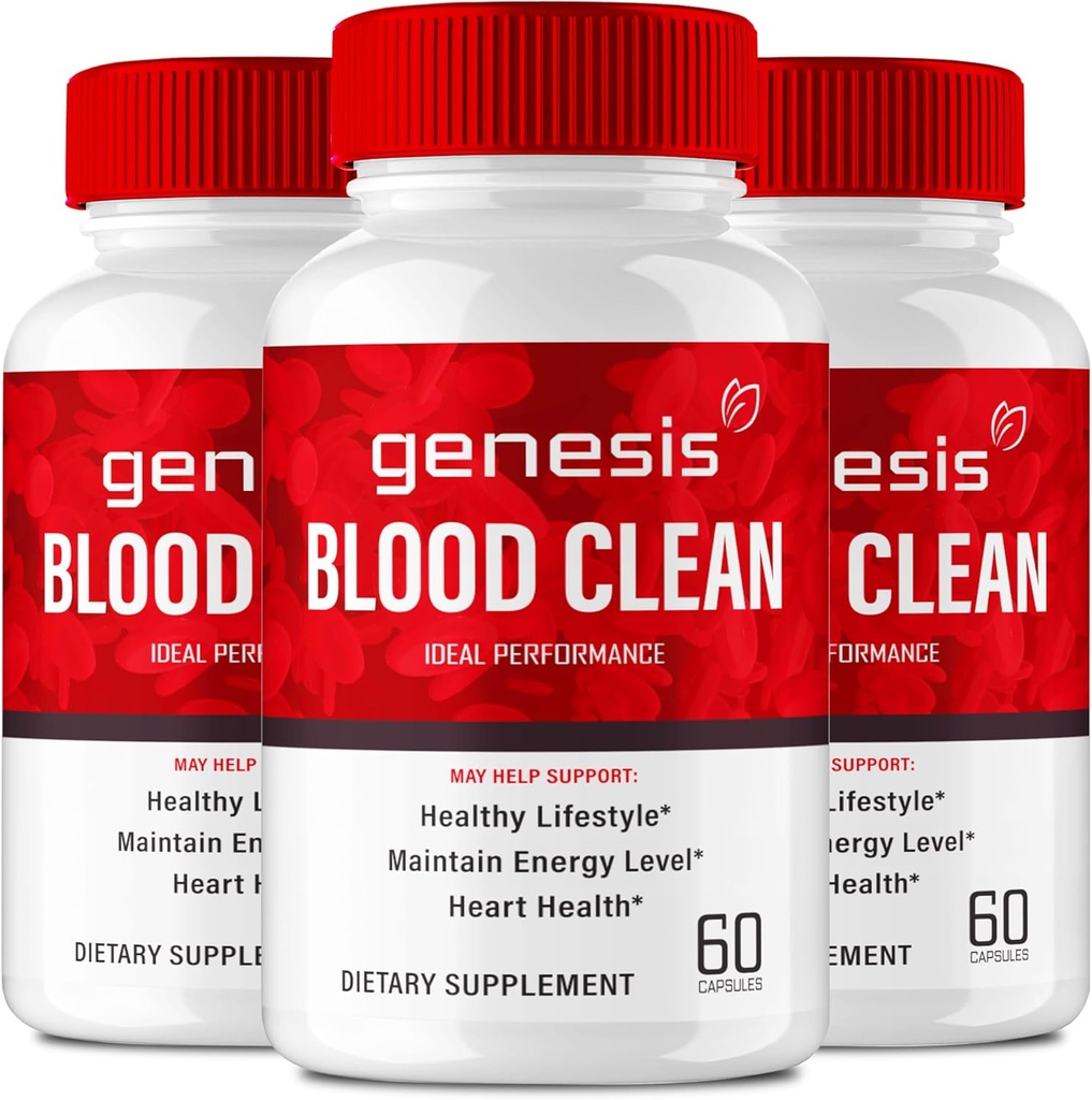 Genesis Blood Clean Capsules - En Güç için Gelişmiş Formula Supplement - Doğal Kan Gemisi Temiz, Genesis Blood Clean Pills, Genesis BloodClean Pastillas Yorumlar (3 Pack)