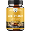 Arı Kirliliği 60 Ct için Arı Kirls - Bee Pollen Supplement 1000 mg Doğal Occurring B Vitamins Minerals & Enzymes - Em Destek Tamam - Vejetaryen Non-GMO & Gluten Free