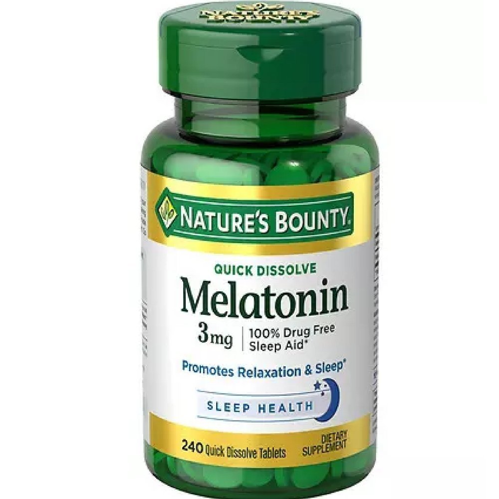 Nature's Bounty Melatonin 3 mg Tabletleri 120 Tablet (Pack of 2)