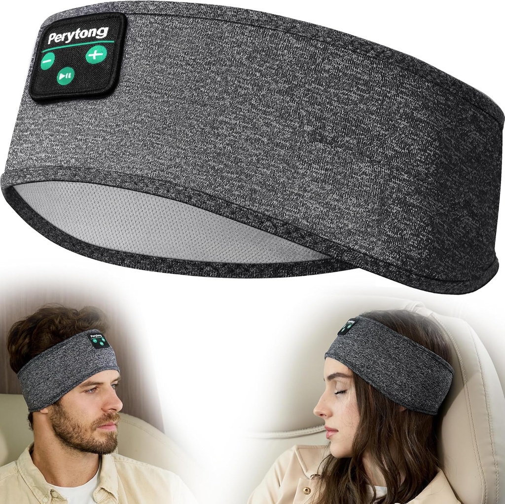 Perytong Sleep Headband - Bluetooth Sleepers için Ayaklar - İnce Konuşmacı Microphone Hediye Fikirleri Kadınlar Erkekler için İnce Konuşmacı Microphone Hediye Fikirleri ile Uyku Sessizliği -