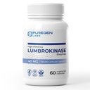 Puregen Labs Lumbrokinase 40mg per Capsule High Potency Supplement | High Activity Lumbrokinase Enzymes | No Harmful Words | Non-GMO | Gluten Free | Made in USA - 60 Vegetarian Capsules
