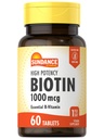 Sundance High Potency Biotin 1.000 mcg Supplement | Essential B Vitamin Tabletleri | Vejetaryen, Non-GMO & Gluten Ücretsiz