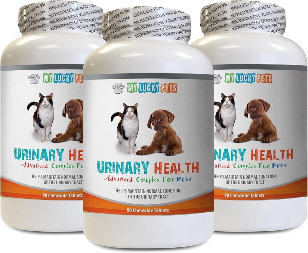 Kedi UTI Destek - Evcil hayvanlar Urinary Health Complex - Köpekler ve Kediler için - Gelişmiş Bladder Desteği - Cats için Cranberry Supplement - 3 Şişeler (270 Tedaviler)