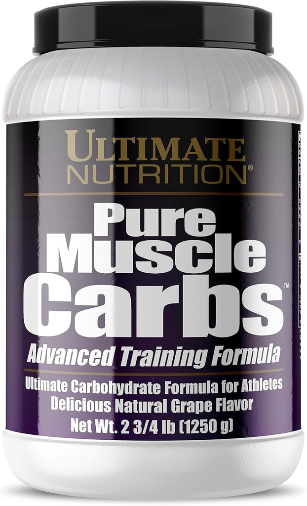 Ultimate Pure Muscle Carbs - Kompleks Carbohidrat Toz Sustained Energy - No Fat, No Cholesterol -Calorie for Muscle Winers and Athletes, Grape, 2.75 Pounds