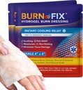 BurnFix® Burn Gel Pads 4x4 Hydrogel Giying - Heat LavaboTM Teknolojisi - Çay Ağacı Yağı ile Steril - Sunburn, Mutfak, Kimyasal Burns - Sigara ve Çocuklar için Güvenli (2)
