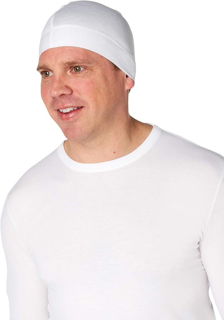 Eczema - Psoriasis Therapy + Relief Skull Sleep Cap for Moderate to Severe Scalp Eczema, Seborrheic Dermatitis – Extreme Dandruff & Scalp Psoriasis Treatment for Adults White