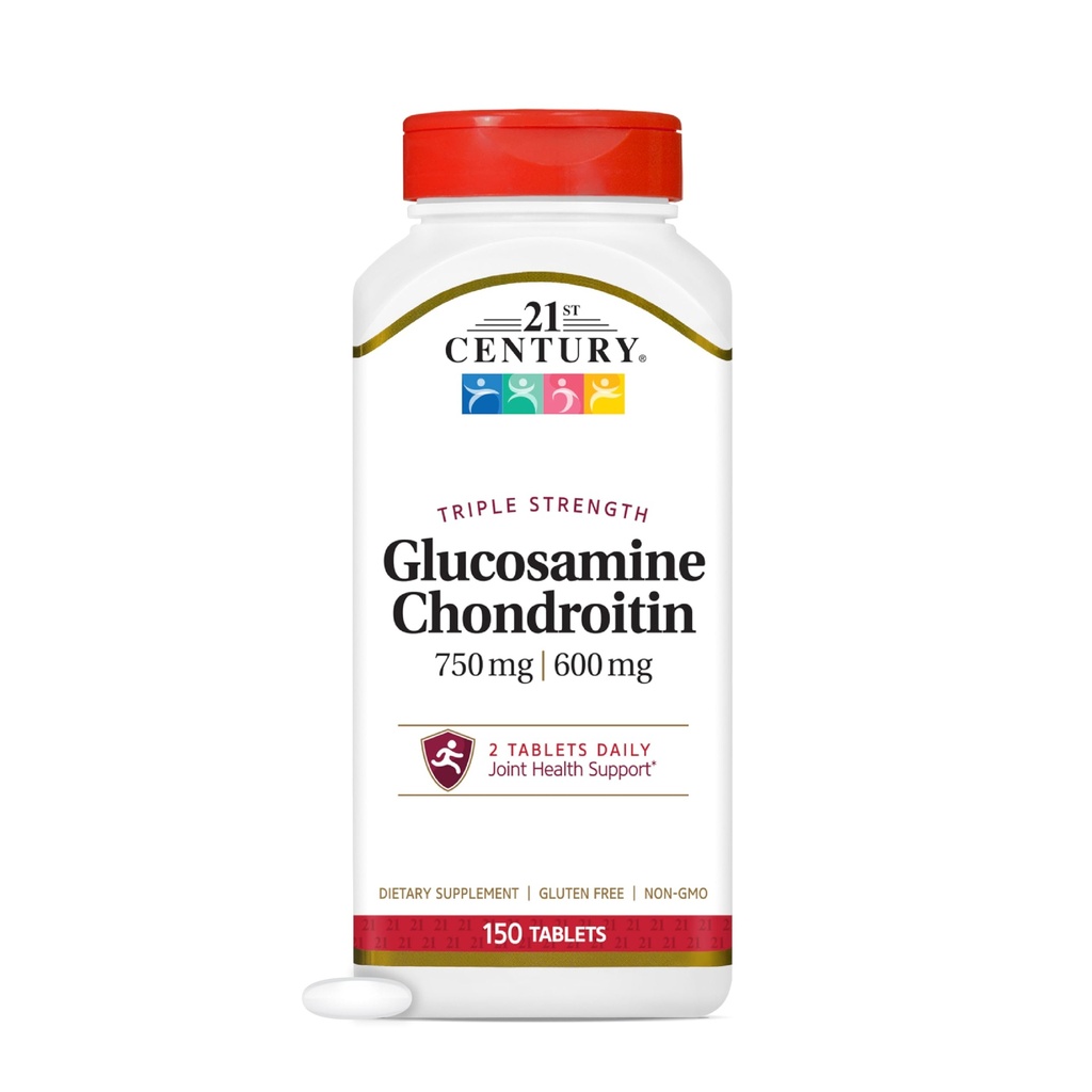 21. Yüzyıl Glucosamine Chondroitin 750/600 mg - Triple Strength, Tabletler, 150 Kont