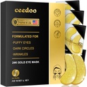 Under Eye Patches - 24 Pairs Gold Under Eye Mask for Puffy Eyes, Dark Circles, Eye Bags, Wrinkles, Collagen Eye Gels with Rejuvenating Treatment, Gifts for Women