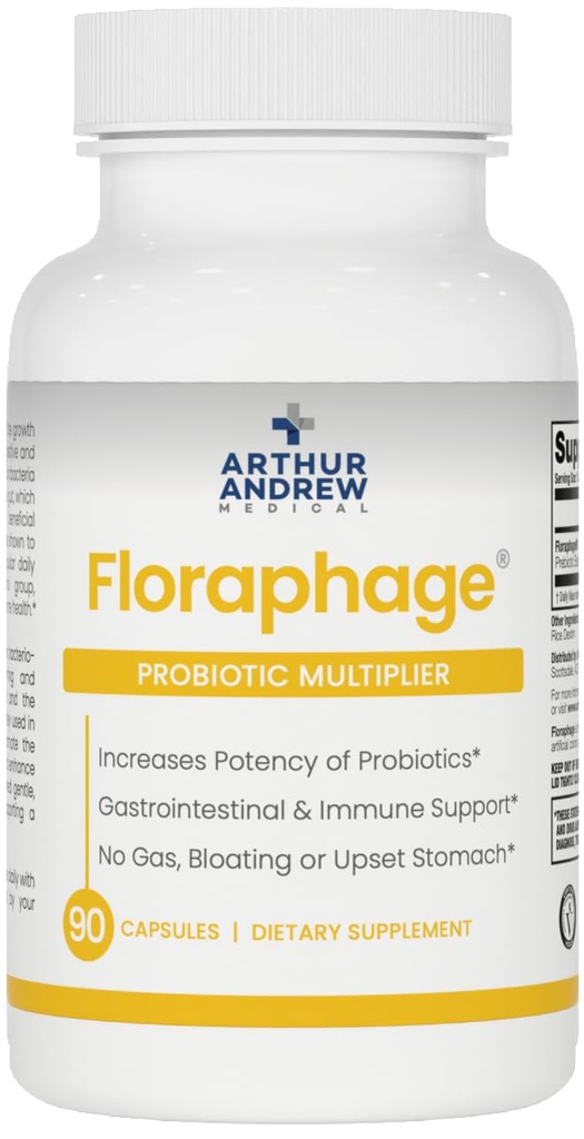Arthur Andrew Medical, Floraphage, Prebiyotik Formula ve Probiyotik Multiplier, 90 Capsules