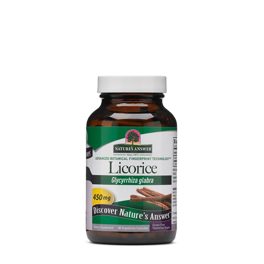 Nature's Answer Licorice Root 90 Capsules - Digestive, Immune, and Respiratory Support - Vegetarian, Vegan, Gluten Free, Kosher Licorice Root Capsules - Supports Skin