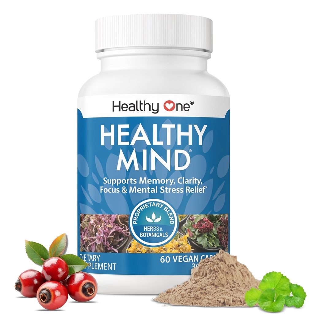 Sağlıklı Zihin - Gençler için Güvenli - Beyin Sis - Bilişsel Fonksiyonl - Yoğunlaştırma - Focus - Neural Optimizasyon - Mood - Ginkgo Biloba - GM - Rhodiola - Bacopa - Gotu Kola - Yeşil Çay - 60 Kont