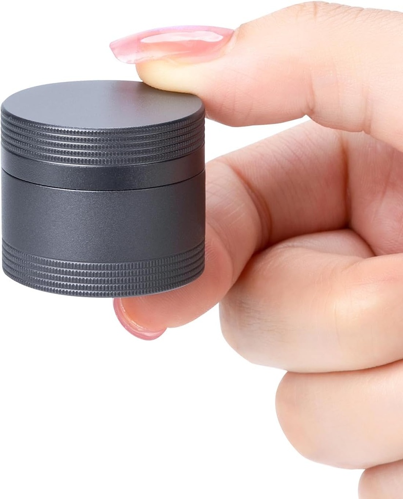 Küçük Pill Case Metal Pill Box - Su Pill Konteyner Single Round Alüminyum Logo Depolama Tıp Sahibi Vitaminler için Her Gün, Balık Yağı Gray