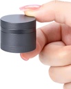 Küçük Pill Case Metal Pill Box - Su Pill Konteyner Single Round Alüminyum Logo Depolama Tıp Sahibi Vitaminler için Her Gün, Balık Yağı Gray
