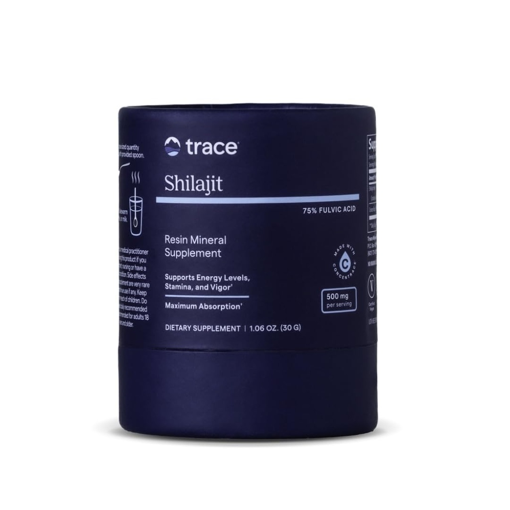 Trace Minerals Shilajitwear 500 mg - Beyin ve Digestive Health için Diyet Supplement - Mineral Supplement to Aid Immune Health & Daily Energy - Fulvic Acid ile Formula - 30g (yaklaşık 60 Hizmet)