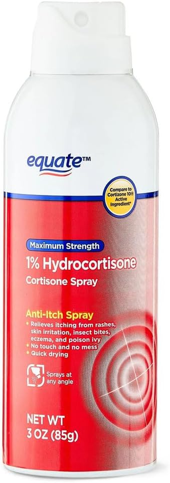 En Güçlü% 1 Hidrokortisone, Aloe, Sürekli sprey, Equate tarafından, Cortisone-10 Quick Shot ile karşılaştırıldığında