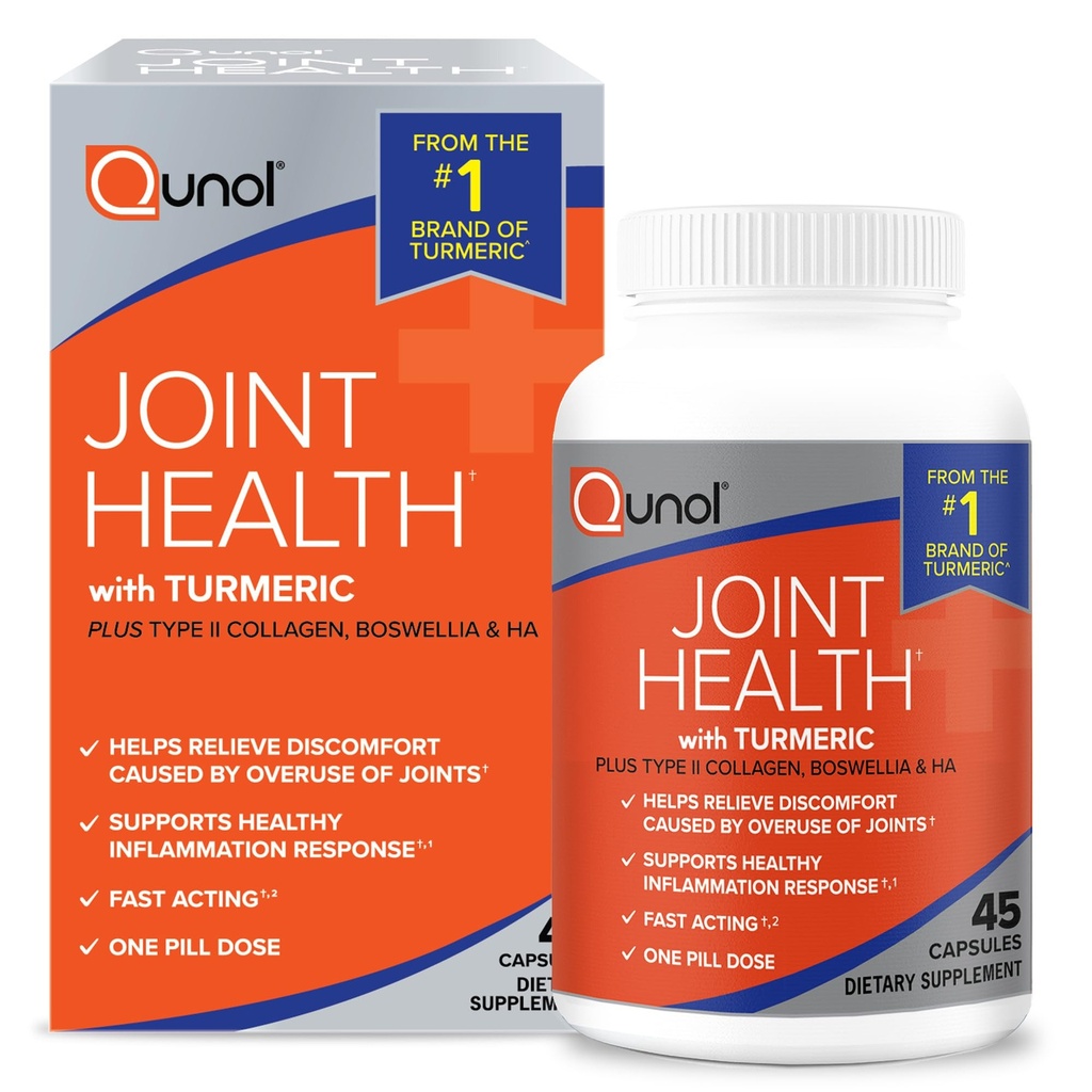 Qunol 5-in-1 Ortak Destek Tamam, Hızlı Kodlama, Bir Pill Dose, Sağlıklı Inflammation Response & Discomfort Caused by Overuse of Commons, Alternative to Glucosamine Chondroitin MSM, 45 Kont