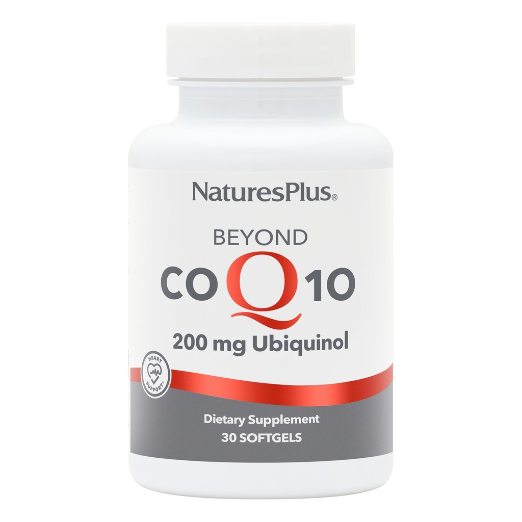 Natures Plus Beyond CoQ10-200 mg Ubiquinol - 30 Easy to Swallow Softgels - High Potency, High Abxia Supplement, Supports Heart Health, Antioksi - 30 Servisler