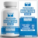 Life Strength Magnezyum Pyum Kompleksi Tamam - 90 Capsules - Yüksek Absorpsiyon Destek Vascular Health & Leg Cramp