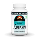 Source Naturals L-Glutamine, Free Form Platinum Acid That Supports Metabolic Energy*, 500 mg - 100 Tablet