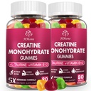 Tinatine Monohidrat Gummies - Erkekler ve Kadınlar için 5g, 160 Kont ve Kre Wintine Chewable Supplements for Muscle Strength, Energy Boost, and Muscle Builder, Sugar Free, Vegan