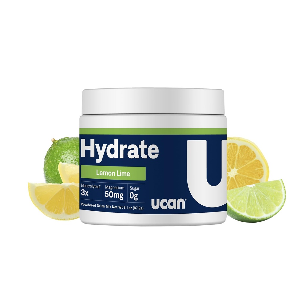 UCAN Hydrate Electrolyte Drink Mix (Lemon-Lime, 30 Hizmet) Sugar-Free, Keto-Friendly, Vegan, Non-GMO, Gluten-Free Electrolyte Toz with P properties & Magnezyum for Runners & Athletes)