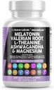 Temiz Nutraceuticals Melatonin 10 mg Valerian Root L Theanine 200 mg Ashwagandha - Magnezyum Kompleksi, Lemon Balm, Chamomile, & Passion Flower - 60 Caps