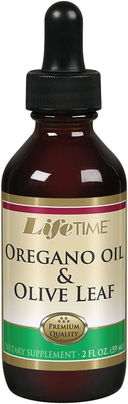LIFETIME Organic Oregano Oil and Olive Leaf Drops | Healthy Immune System Support | Made in The USA | 2 FL oz | 59 Servings