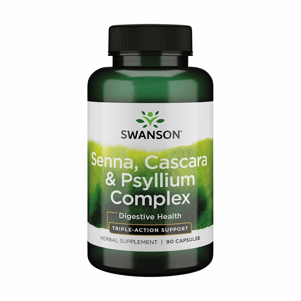 Swanson Senna Psyllium Cascara Kompleksi GI Tract Regularity Support 90 Capsules