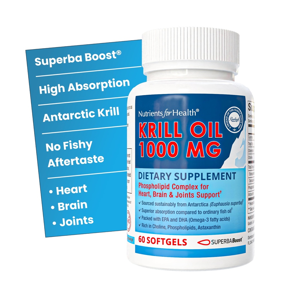 Rawleigh Premium Red Krill Oil: 60 Non-GMO Softgels, Euphasia Superba Oil bir gün, Choline, Phospholipids, Astaxanthin, EPA & DHA Omega-3 Fatty asitleri, Kalp, Ortaklar, Beyin Sağlığı