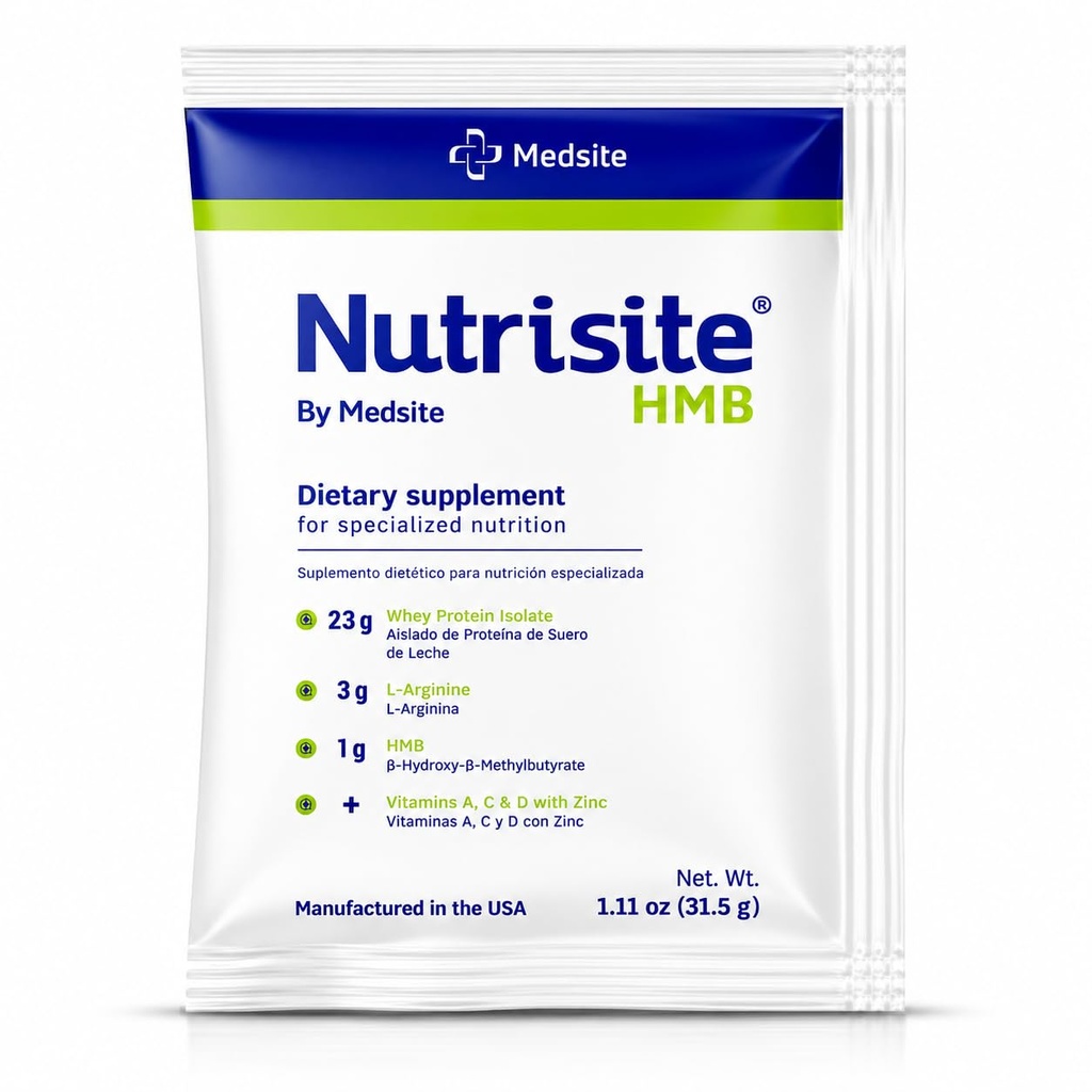 Nutrisite HMB – Special Medical Purpose Food, Single Pack – modüler Tozlu Formula Whey proteini, L-Arginine, HMB, Vitamins A, C, D, ve çinko – Orange Juice ile karıştırın (1.11 Oz)