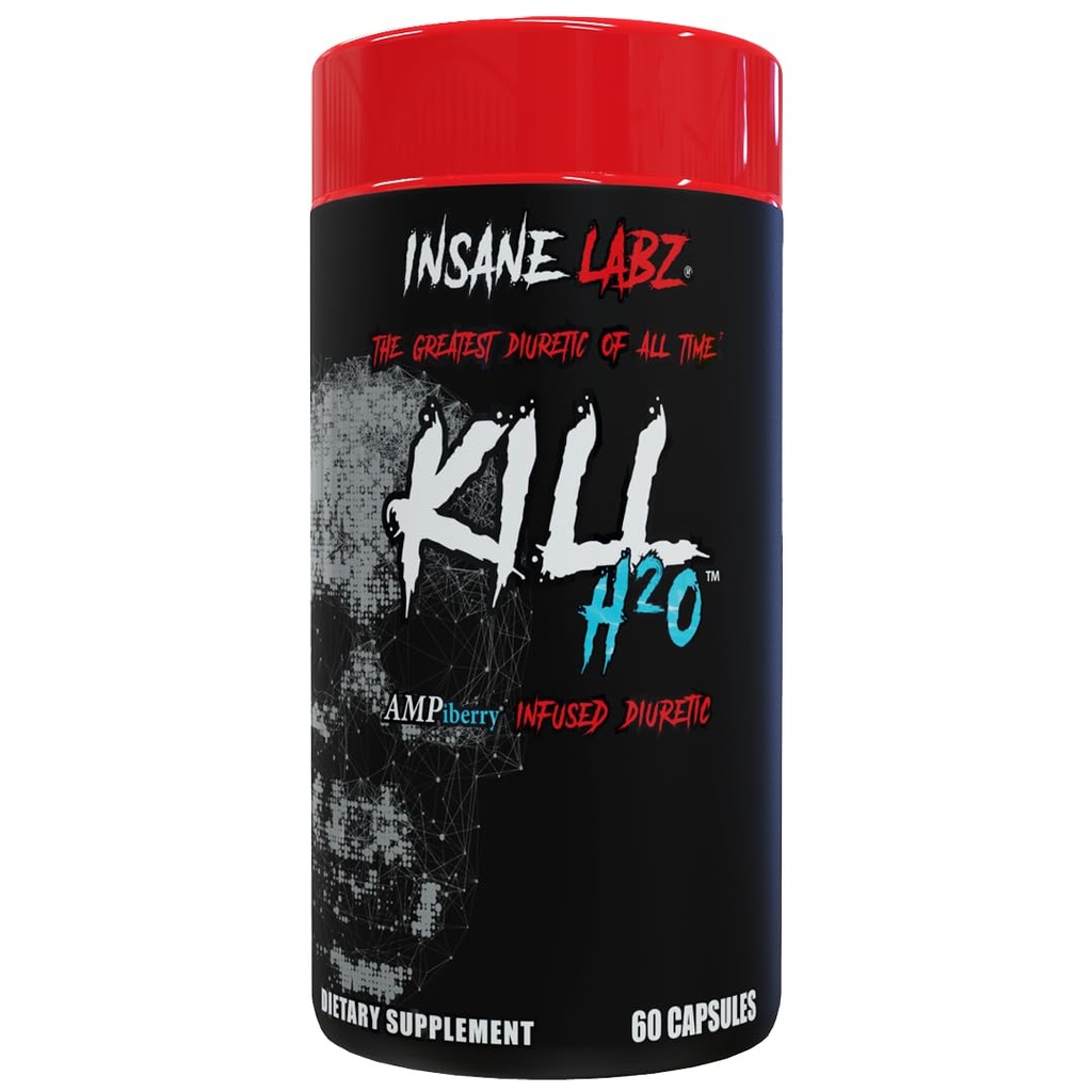 Insane Labz H2O, AMPiberry Diuretic, Water Retention ve Bloating Relief with Dandelion Root and Green Tea Extract, 20 Hizmetler