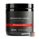 Mushroom Coffee - Ultra High Potency 10:1 Mekanik - Kolombiyalı Sourced Beans 10 Mushroom Mix, Lion's Mane & Cordyceps - Rich & Fonksiyonel Kahve Alternatif - Üçüncü bölüm Lab Test Edildi