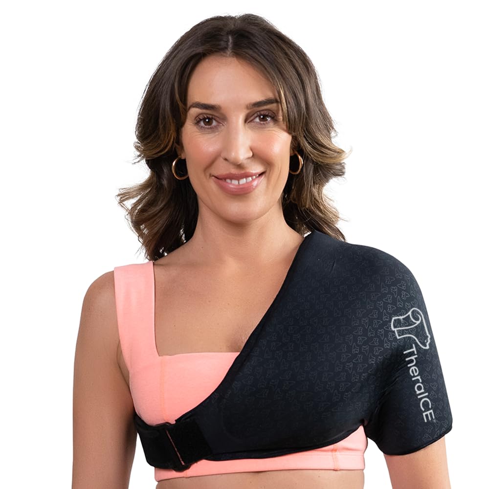 TheraICE PRO Omuz Buz Paketi yaralanması için, Rotator Cuff Relief & Arm Brace Pain Relief Therapy, FocusZone Technology Soğutma Desteği Arm Sling Omuzları
