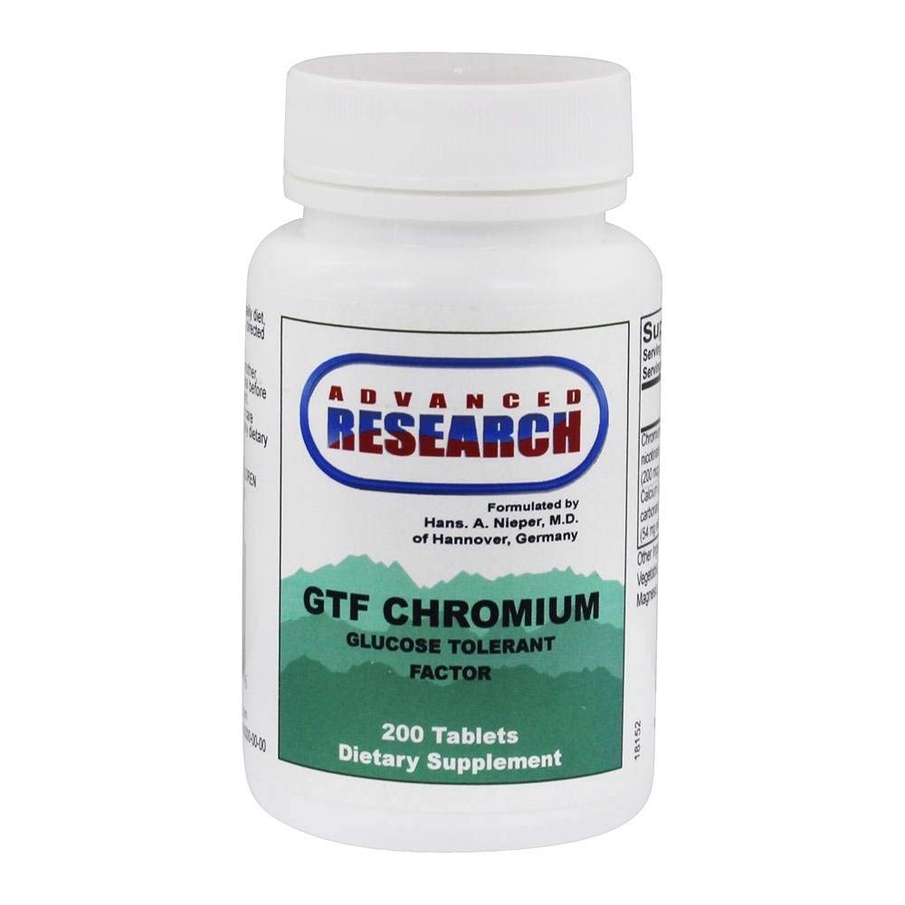 Gelişmiş Araştırma/Nutrient Carriers Gtf Chromium - Glucose Tolerant Faktör 200 Tabs