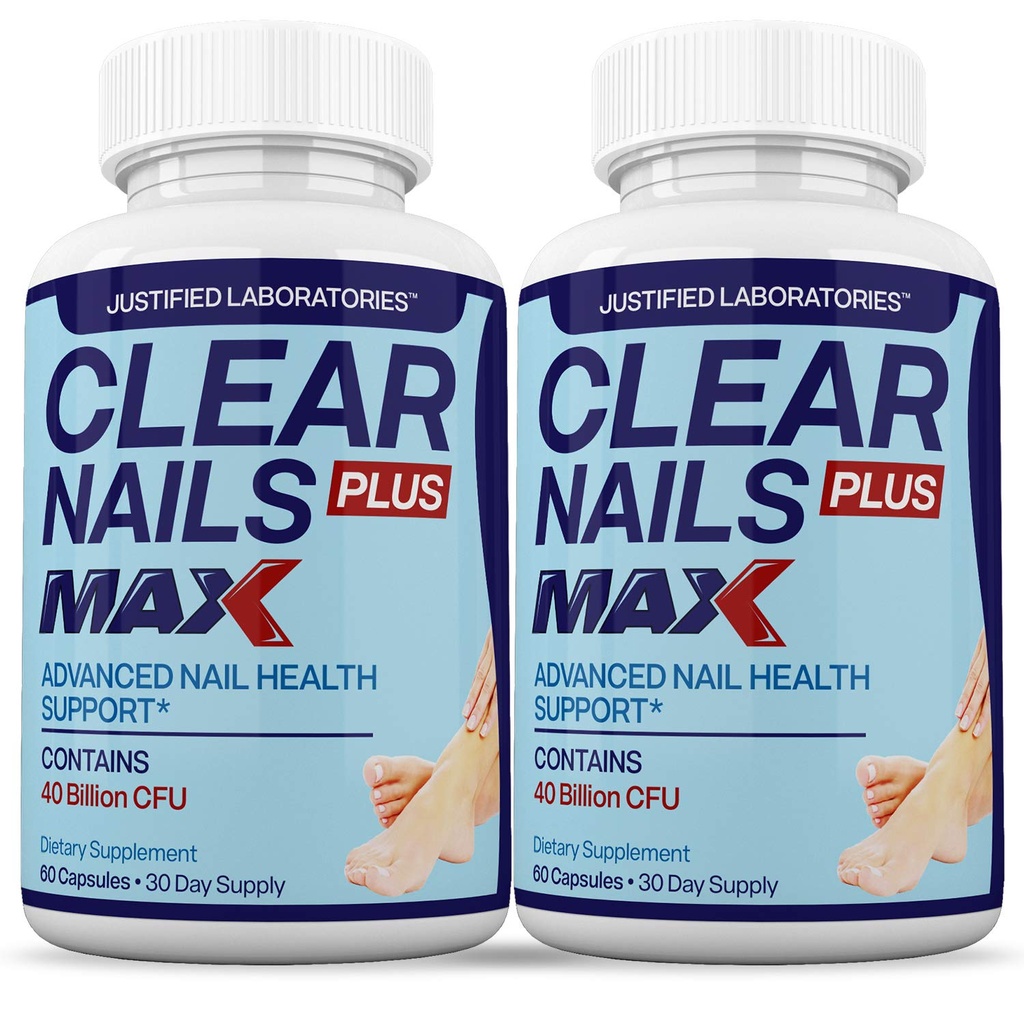 Justified Laboratories (2 Pack) Clear Nails Plus Max Pills 40 Milyar CFU Probiyotik 60 Capsules