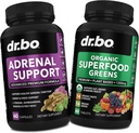 Adrenal Support & Organic Superfood Greens & Fruit Supplements - Daily Energy Super Food Fruits and Veggies Supplement Tabletler Plus Sebze Gıda Gıdaları