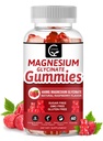 Magnezyum Glycinate Gummies 400 mg, Mg P Properties Supplement with Chelated Magnezyum Malate Kompleksi, D, B6 ve CoQ10, Memory, Calm, Mood & Sleep - 60 Kont (Pazarlama)