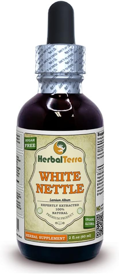 Herbal Terra LLC White Nettle (Lamium Album) Tincture, Dried Leaves Liquid Extract 2 oz