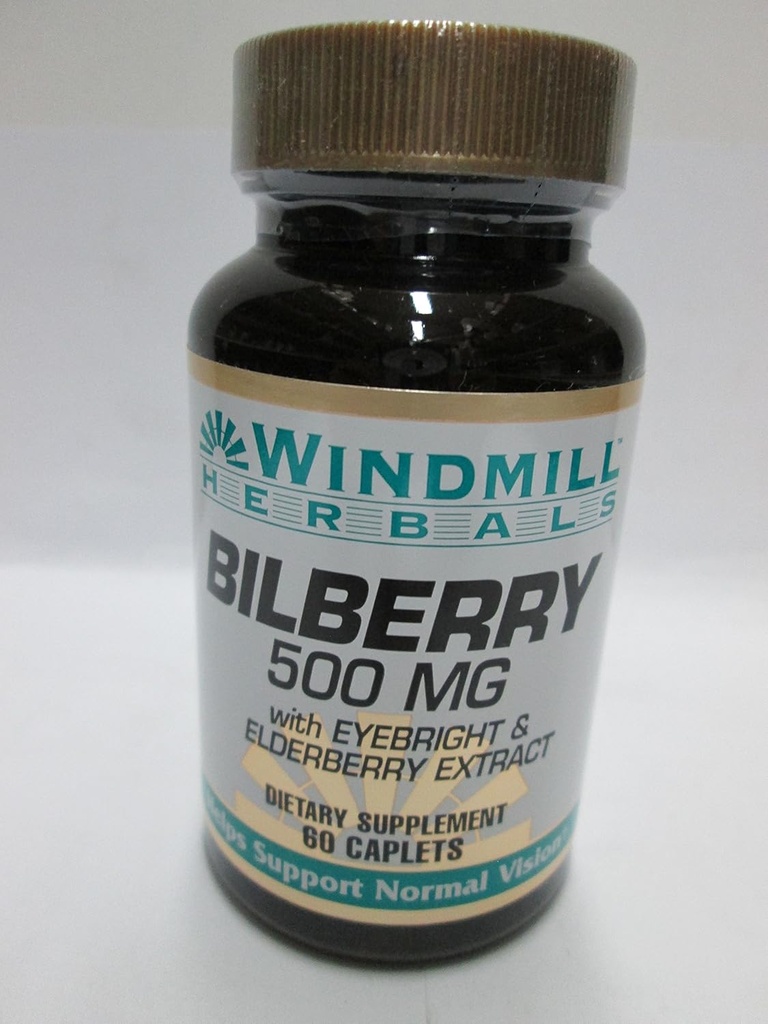 Windmill Bilberry 500 Mg Capsules Normal Vizyonu Destekliyor - 60 Ea