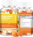 60 Count Magnezyum Glycinate Gummies 400 mg w/Ashwagandha Supplement - Sugar Free Magnezyum Glycinate Supplement Ashwagandha Gummies for Yetişkinler için