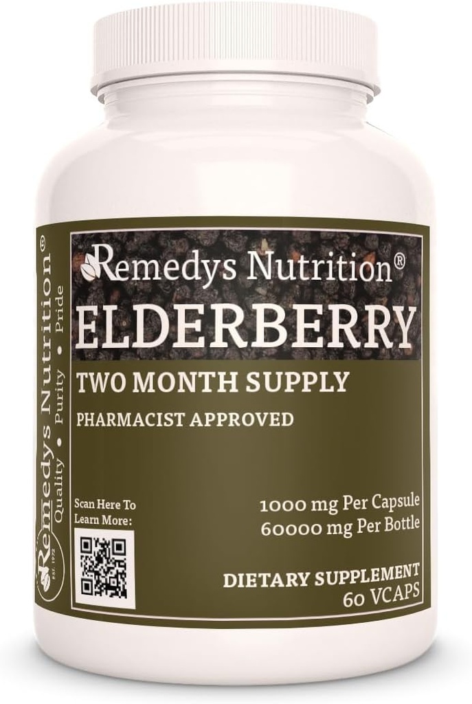Remedy'nin Beslenme Yaşlısı | 1.000 mg, 60 Vegan Capsules Herbal Diyet Tamam | İki Ay Supply