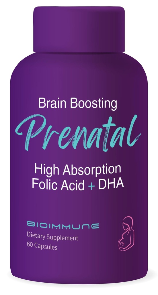Ultra Strength Bio-Available Prenatal Vitaminler Kadınlar için, Doğal Occurring Metrik Folic Asit, DHA Omega 3. Beyin Gelişimini Destekler, Sağlıklı Fetal Development