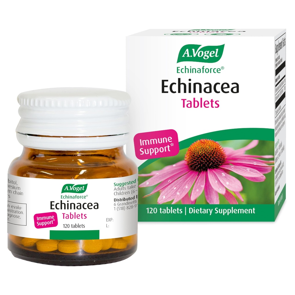 A. Vogel Echinaforce - Paketli Fresh Organic Echinacea - 120 Tablet - 3X Güçlü Formula Immune Support Supplement - Daily Herbal Immune Health Alert - Easy to Swallow