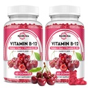 B12 Vitamin Gummies - 5000 mcg Torchcobalamin ile Demir, C, D3 & Folate, Enerji Desteği ve Metabolism, Immune, B-12 Kompleksi Erkekler ve Kadınlar için Tamamlanabilir Tamam, 120 Kont, 2 Pack