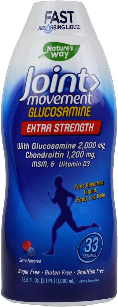 Wellesse Ekstra Güçlü Ortak Hareket Glucosamin Natural Berry Flavor 33.8 fl ozz