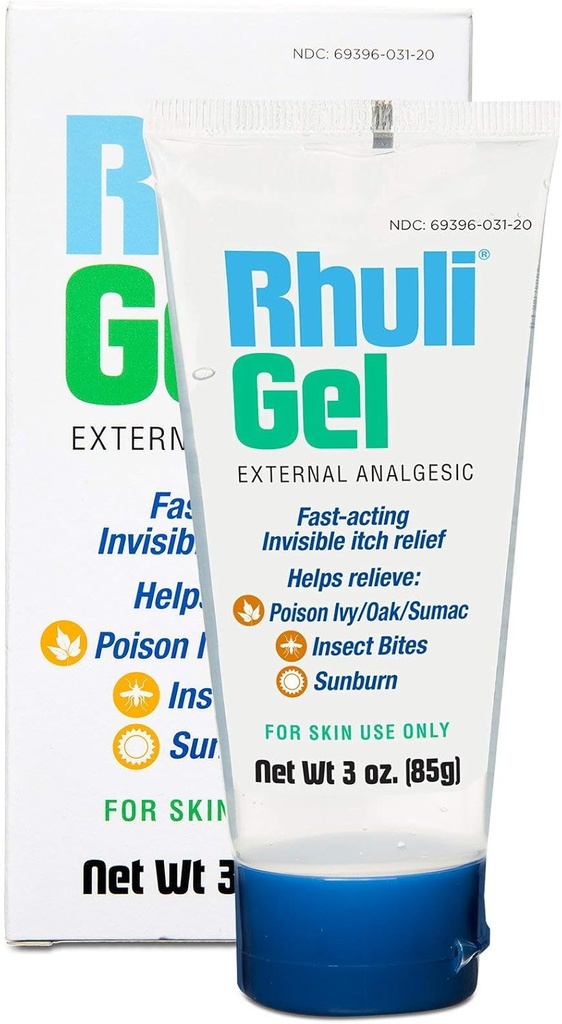 Sunburn için Anti-Itch Gel, Mosquitos, Bug Bites, Zehir Ivy, Zehir Oak Relief - Analgesic Soğutma Tedavisi Topical Skin Use - 3 Oz Tube