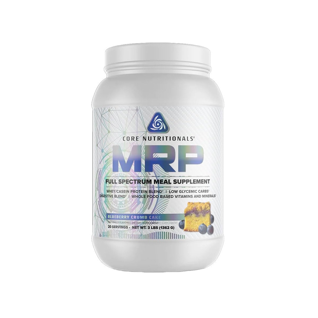 Core Nutritionals Platinum MRP Full Spectrum Meal Emekliliği, Tüm Günler için Sustained Salı, 27G Protein, 20 Hizmet (Mavi Crumb Kek)