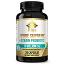 Spor Yüksek Spora Temel Probiyotik 120 Capsule x 10 Milyar / 4 Strain Formula - 4 Ay Supply - Soğutmalı Strains, Süt Free